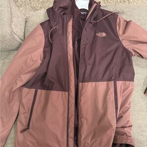 The North Face Women’s Arrowood Tri climate Maroon and Pink Jacket